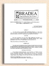 Exemplar do boletim Bradea