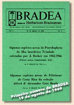 Primeiro número do BRADEA-19 de agosto de 1969